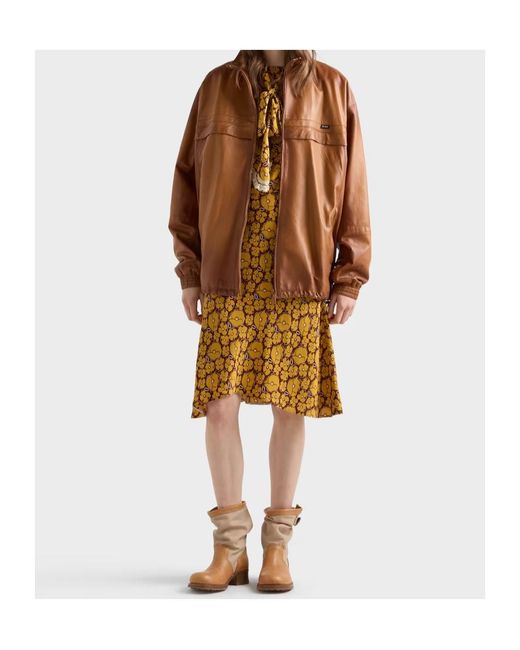 Prada Brown Nappa Leather Jacket