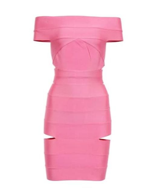 Alexandre Vauthier Pink Off-The-Shoulder Minidress