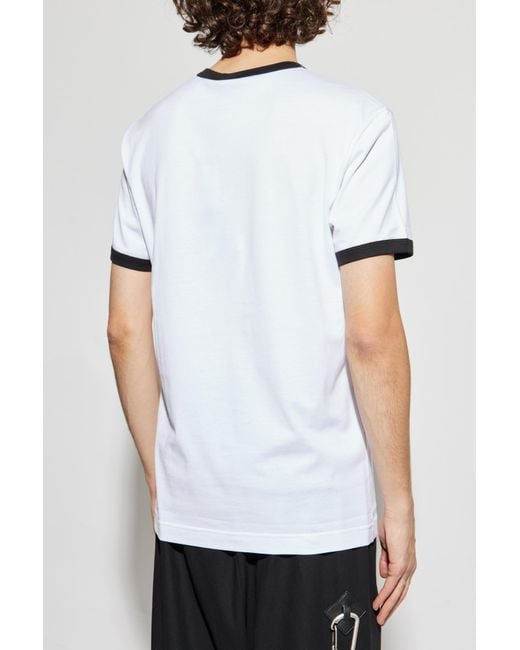 Dolce & Gabbana White T-Shirt With Print for men