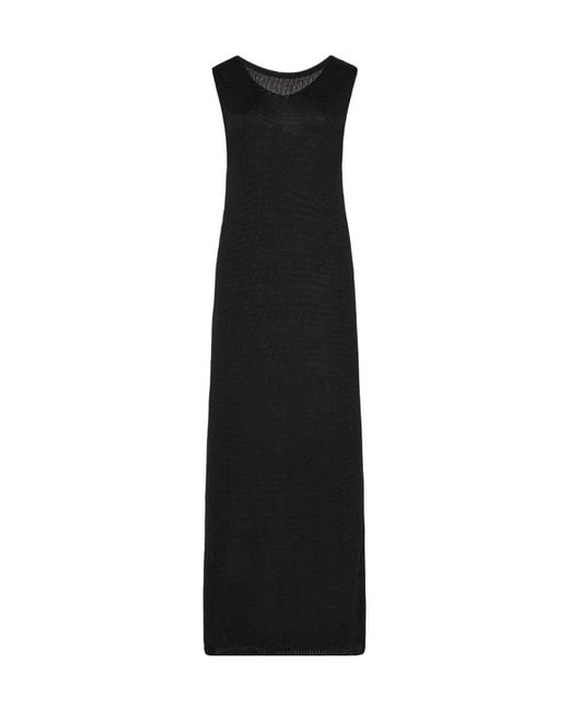 The Row Black Logo Dress