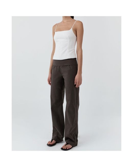 St. Agni Gray Low-Rise Casual Pants