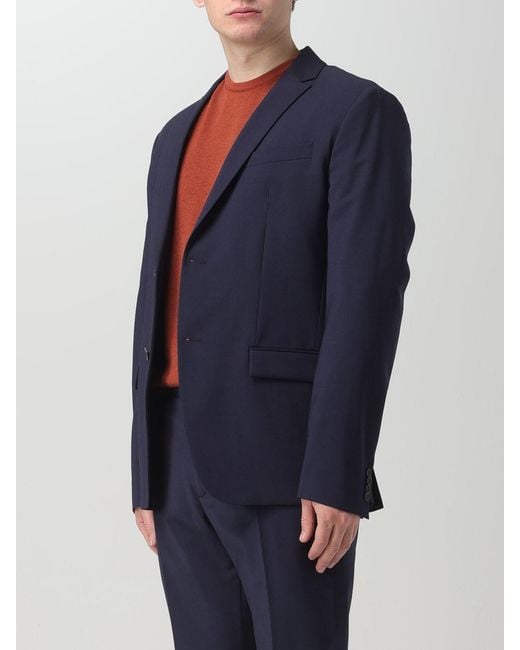 Calvin Klein Blue Two-Button Wool Jacket for men