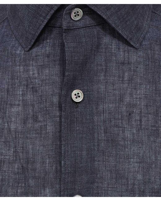 Zegna Blue Long-Sleeved Shirt for men