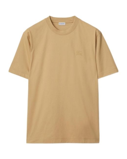 Burberry Natural Cotton Ekd Badge T-Shirt for men
