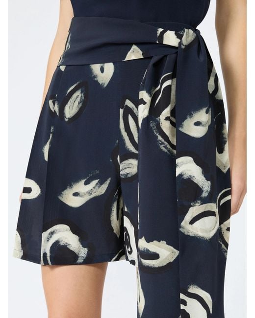 Max Mara Blue Patterned Shorts