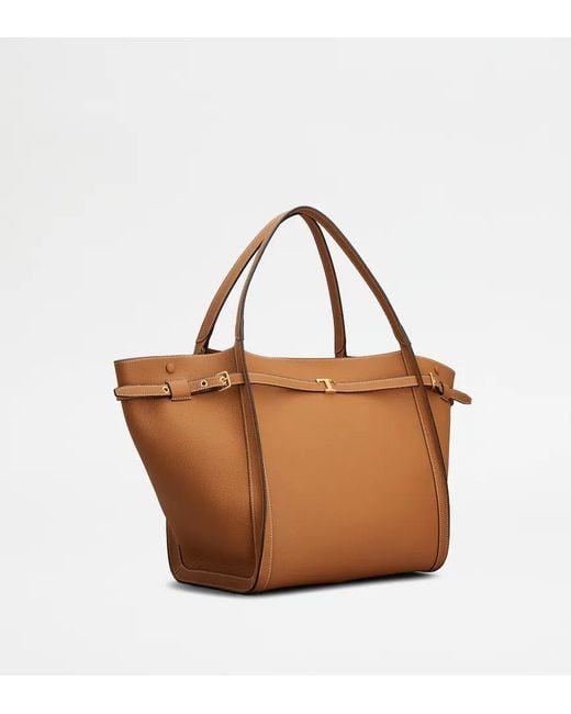 Tod's Brown Leather Small Tote Bag
