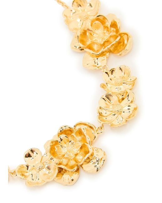 Chloé Metallic Chloé Bouquet Necklace