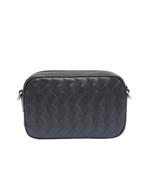 Bottega Veneta Gray Mini Intrecciato Camera Bag for men