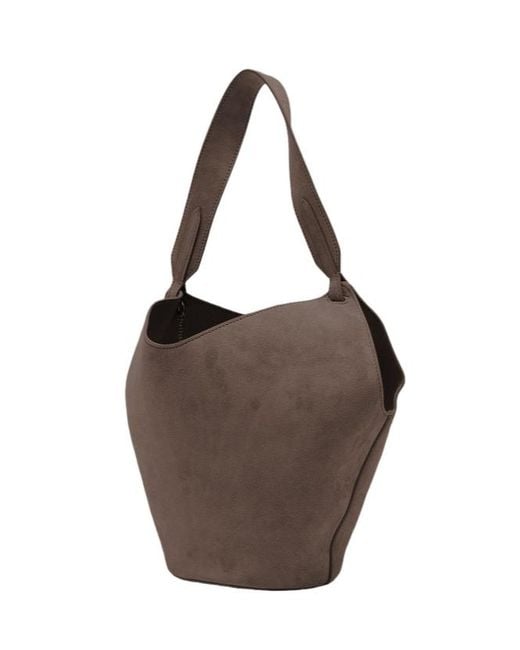 Khaite Brown Mini Lotus Tote Bag