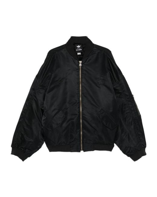 ADIDAS X WILLY CHAVARRIA Black Satin Bomber Jacket for men