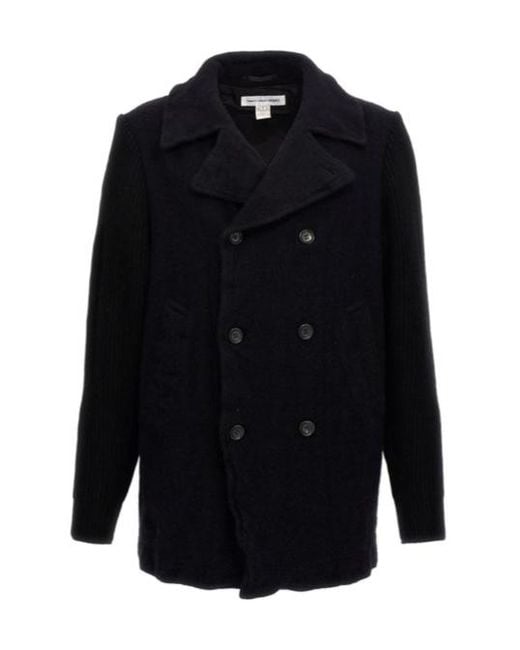 Comme des Garçons Blue Comme Des Garçons Shirt Double Breasted Long Sleeved Coat for men