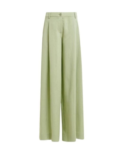Essentiel Antwerp Green Casual Pants With Belt Loops