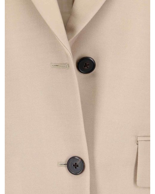 Prada Natural Single-Breasted Jacket