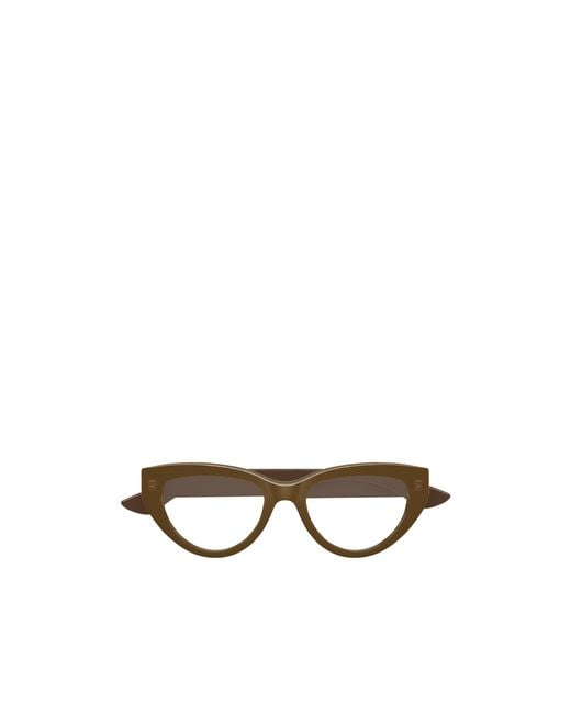 McQueen White Eyewear Cat-Eye Frame Glasses