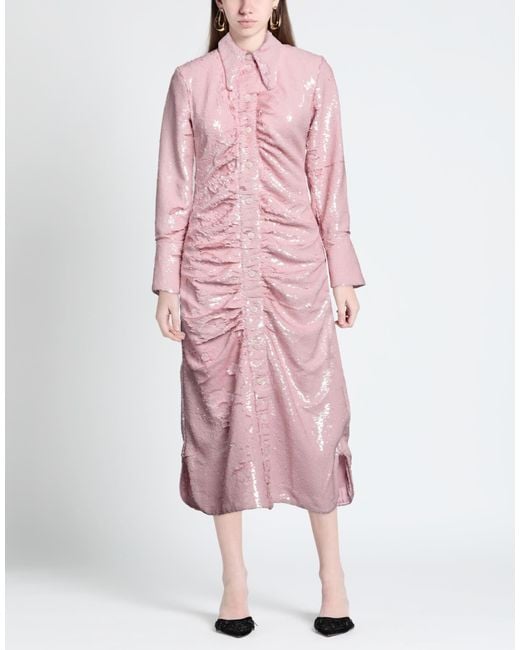Ganni Pink Sequinned Dress