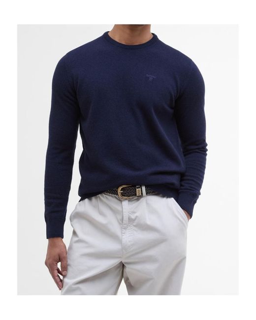Barbour Blue Essential Crew Neck Sweatshirt for men