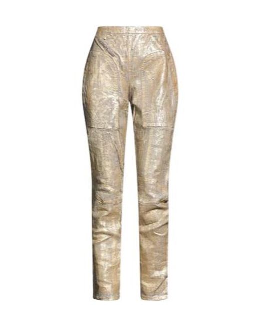 Rick Owens Natural Metallic Conical Pants