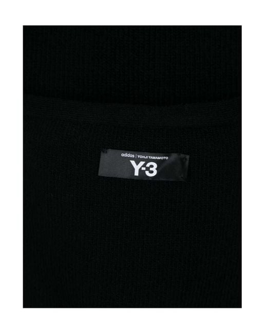 Y-3 Black Logo Printed Sleeved Scarf for men