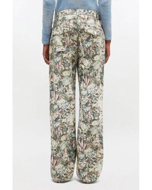 Ganni Multicolor Tapestry Twill Trousers
