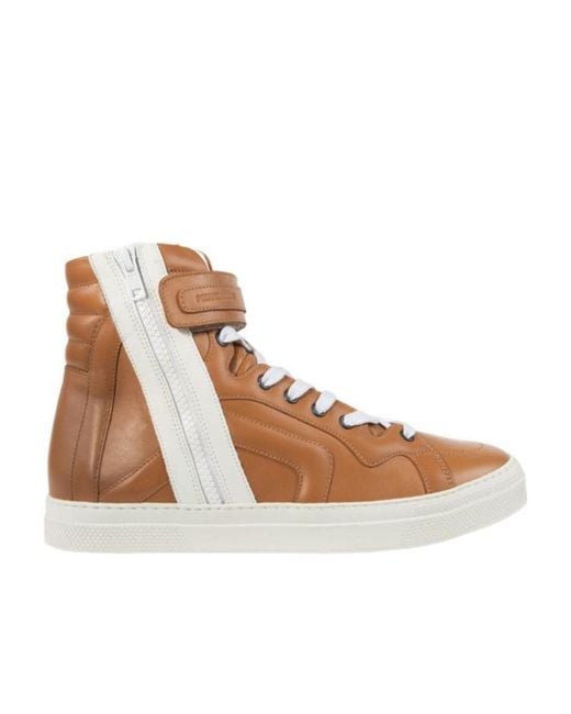 Pierre Hardy Brown Logo High-Top Casual Sneakers for men