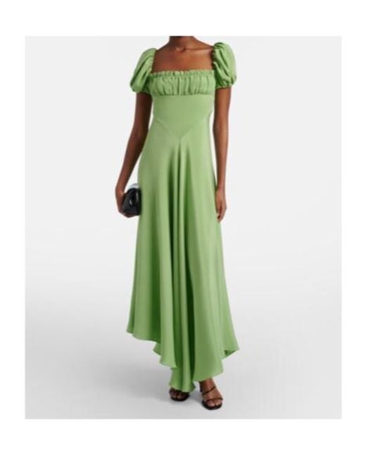 Rodarte Green Puff Sleeve Dress