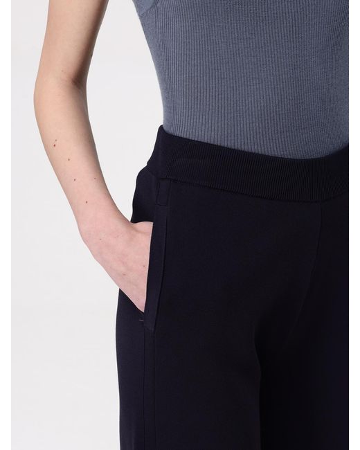 Max Mara Blue High Waist Straight Leg Trousers