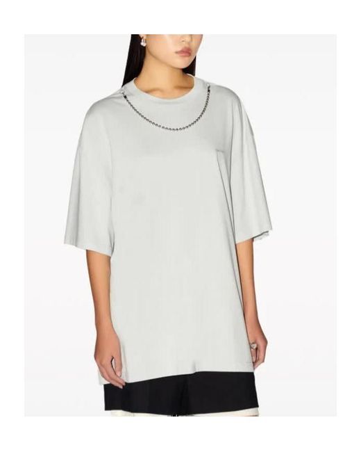 Ambush White Ballchain Crewneck T-Shirt for men