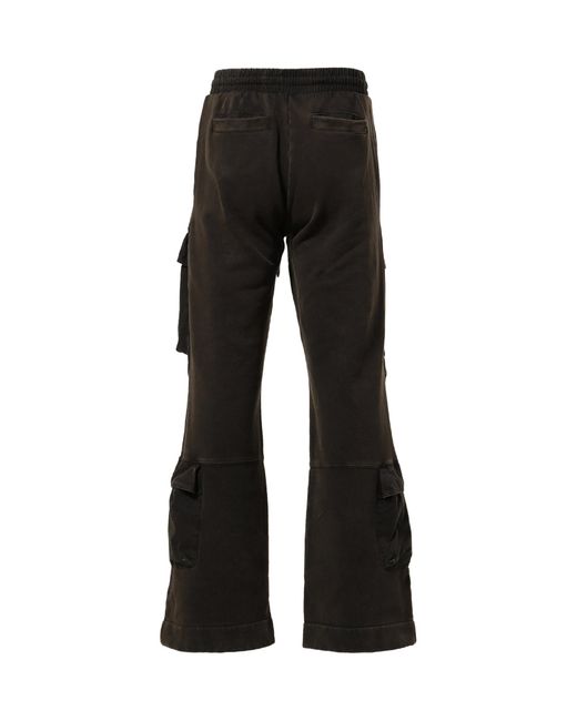 Entire studios Black Utility Wide-Leg Cargo Track Trousers for men