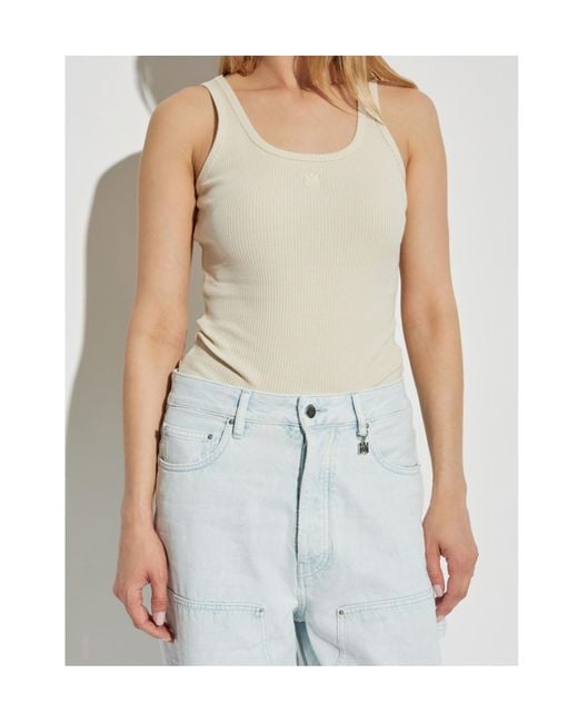 Amiri Natural Ribbed Top