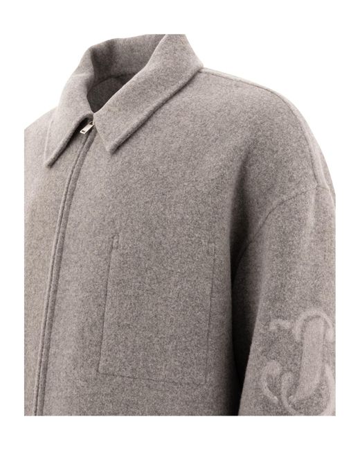 Jil Sander Gray Premium Wool Relaxed Blazer for men