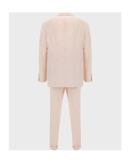 Brunello Cucinelli Natural Double-Breasted Suit for men