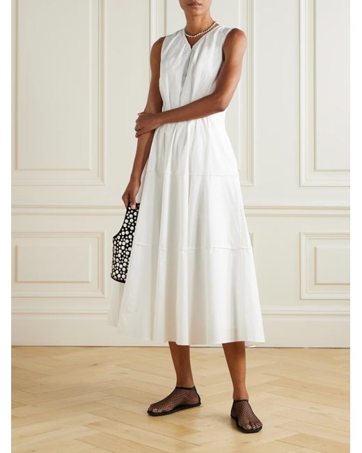Proenza Schouler White Kailey Pleated Dress