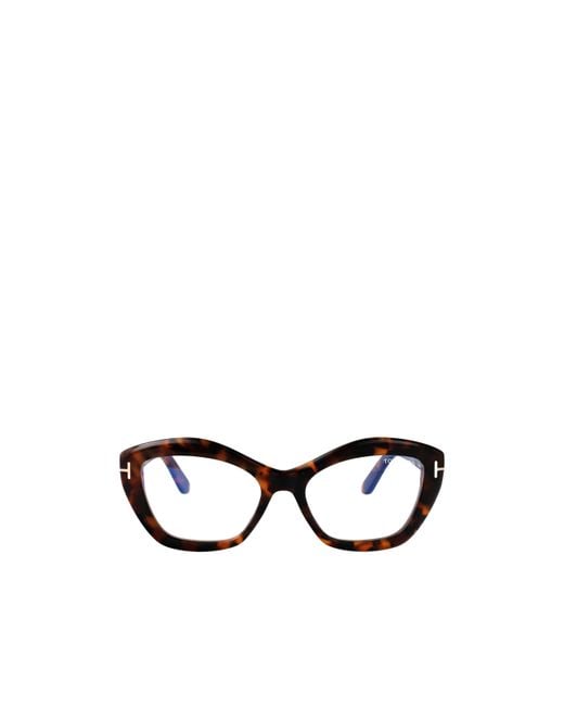 Tom Ford White Eyewear Cat-Eye Frame Glasses