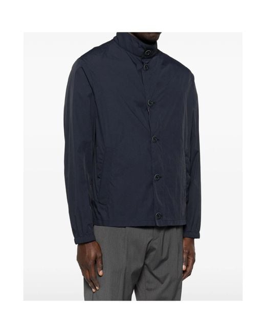 Herno Blue Buttoned Jacket for men