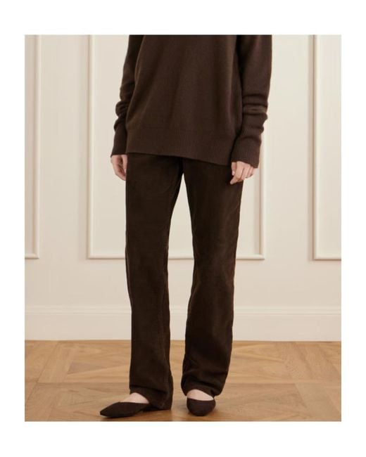 The Row Brown June Suede Mules