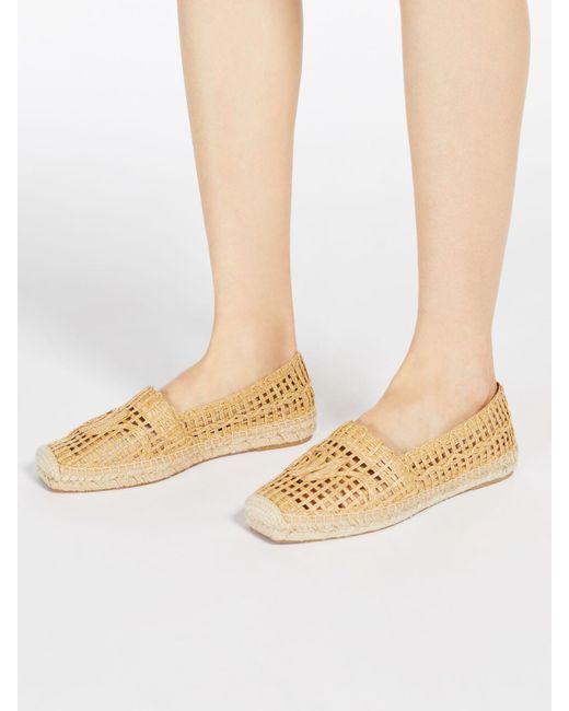 Weekend by Maxmara Brown Raffia-Effect Espadrilles