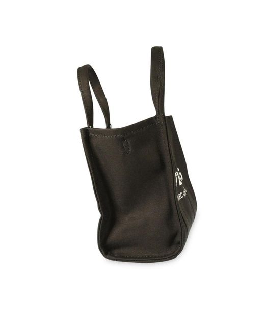 Marc Jacobs Black Logo Printed Zip-Up Small Tote Bag