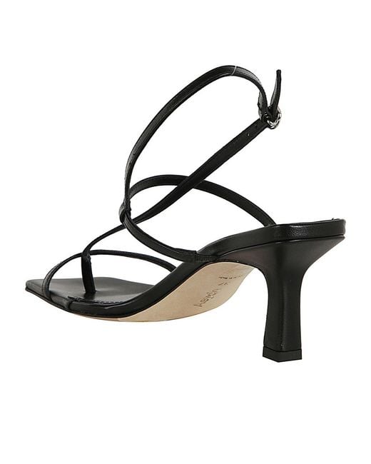 Aeyde Metallic Elise T-Bar Strap Sandals