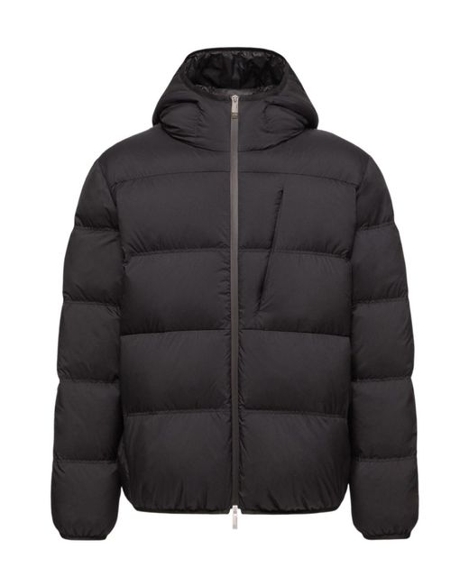 Moncler Black Poitevin Hooded Short Down Jacket for men