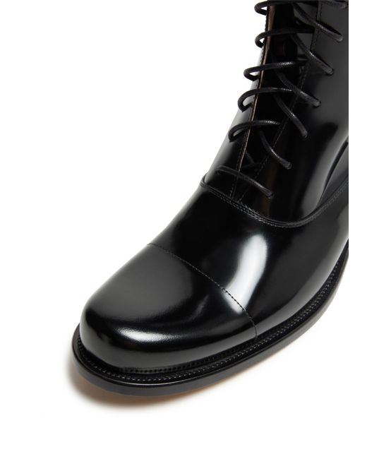 The Row Black Kai Lace Up Ankle Boots