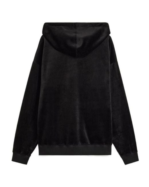 Y-3 Black Velvet Corduroy Zipper Hoodie for men