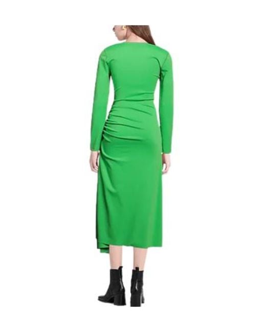 Marni Green Solid Color Long-Sleeve Dress