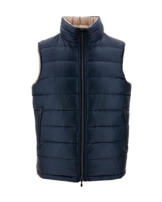 Herno Blue Ultralight Gilet for men