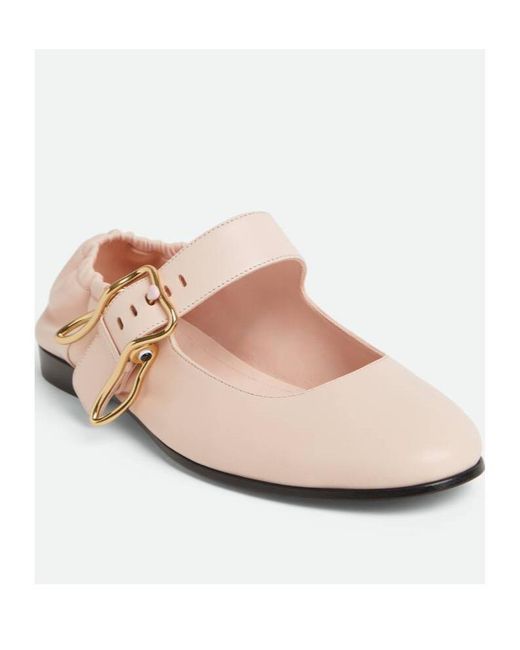 Bottega Veneta White Astaire Mary-Jane Ballerina