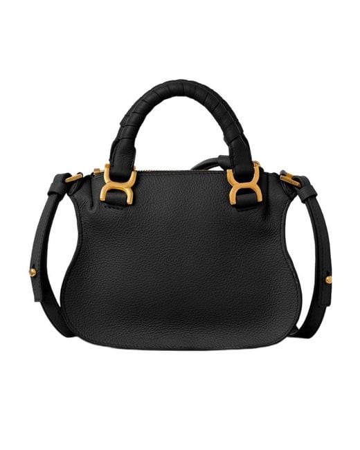 Chloé Black Chloé Marcie Mini Double Carry Tote Bag