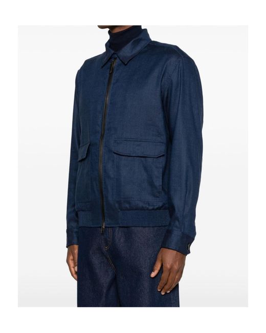 Brioni Blue Long Sleeve Jacket for men