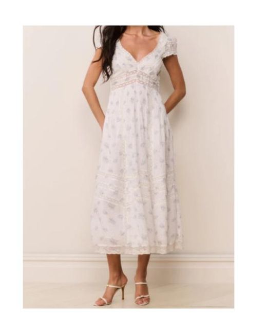 la lune bow tie maxi dress cream Low Back Off shoulder maxi dress Ganesh Exports Long Cool Woman (In Color:Sax
