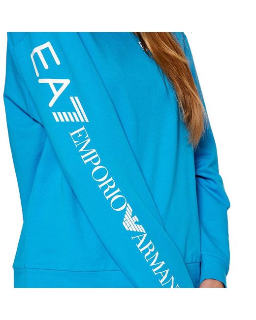Emporio Armani Blue Logo Details Sweater
