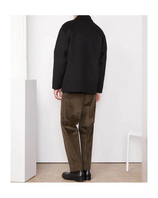 Officine Generale Black Officine Générale Vasco Short Coat for men