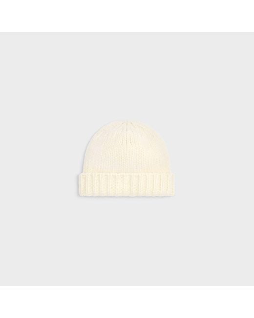 Céline White Triomphe Beanie